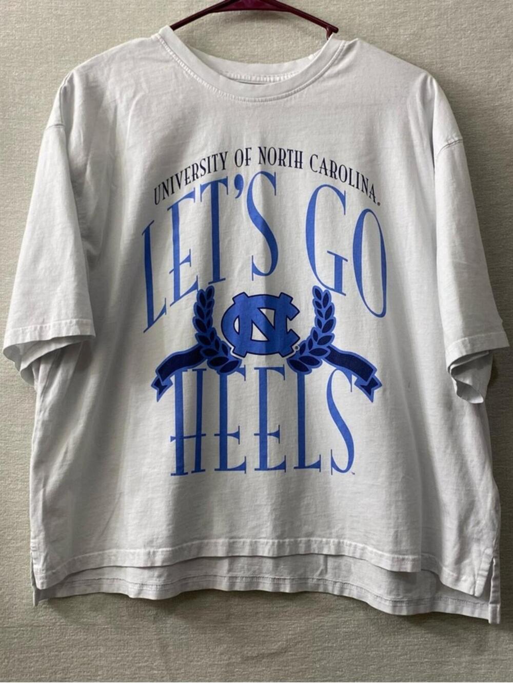 Champion NC Tarheel White and Blue Crop Tee